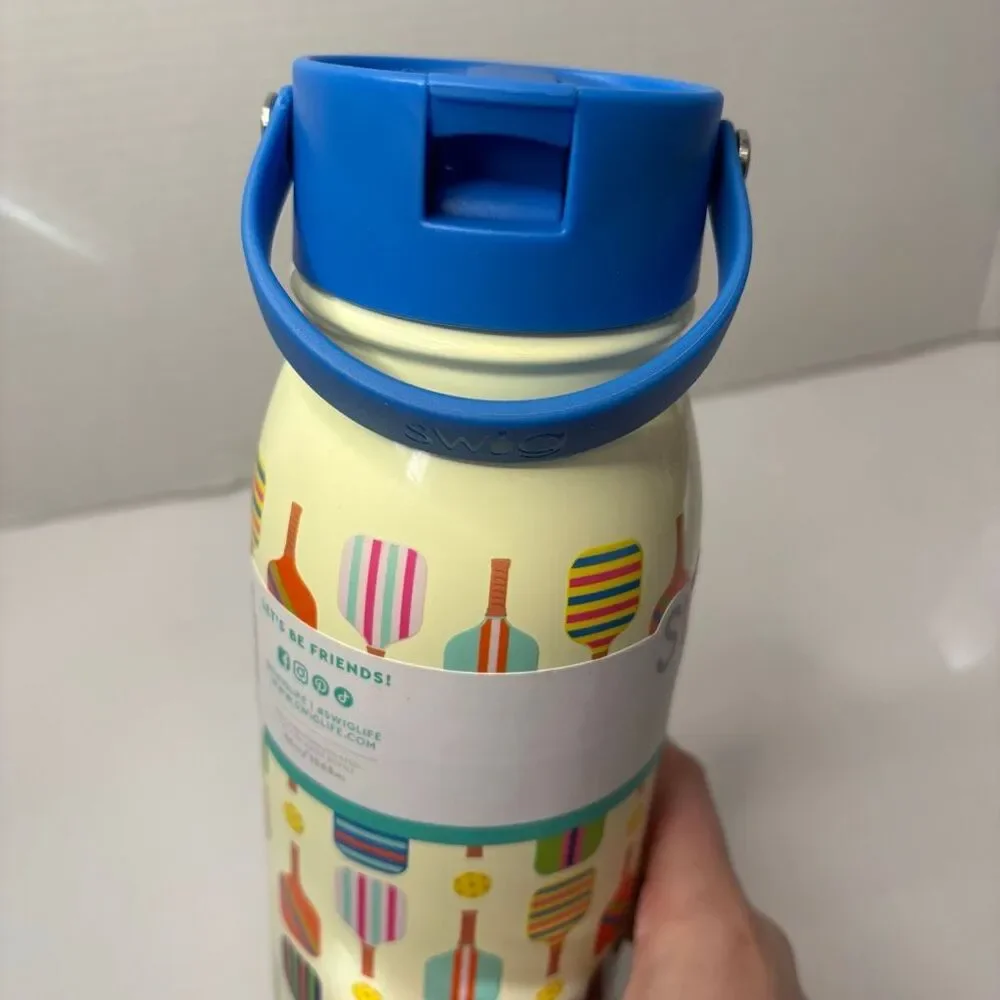 Swig Life 36oz Insulated Water Bottle with Straw and Lid Pickleball NWT